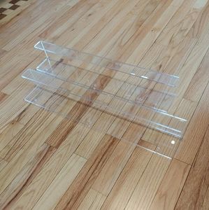 Clear acrylic display shelves